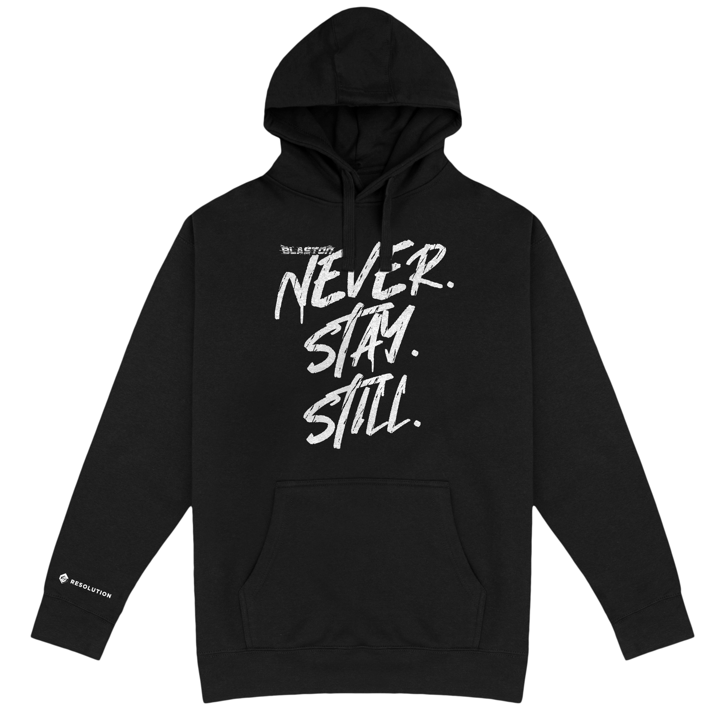 Blaston Never. Stay. Still. Hoodie - White/Black