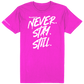 Blaston Never. Stay. Still. Tee - White/Pink