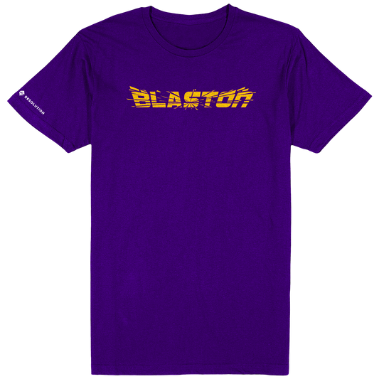 Blaston Logo Tee - Yellow/Purple