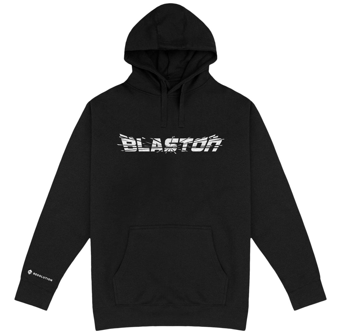 Blaston Logo Hoodie - White/Black