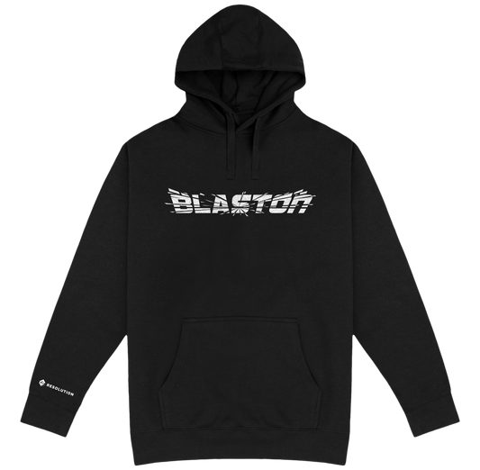 Blaston Logo Hoodie - White/Black