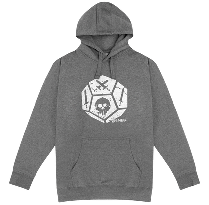 Demeo Dice Hoodie - Gray/White